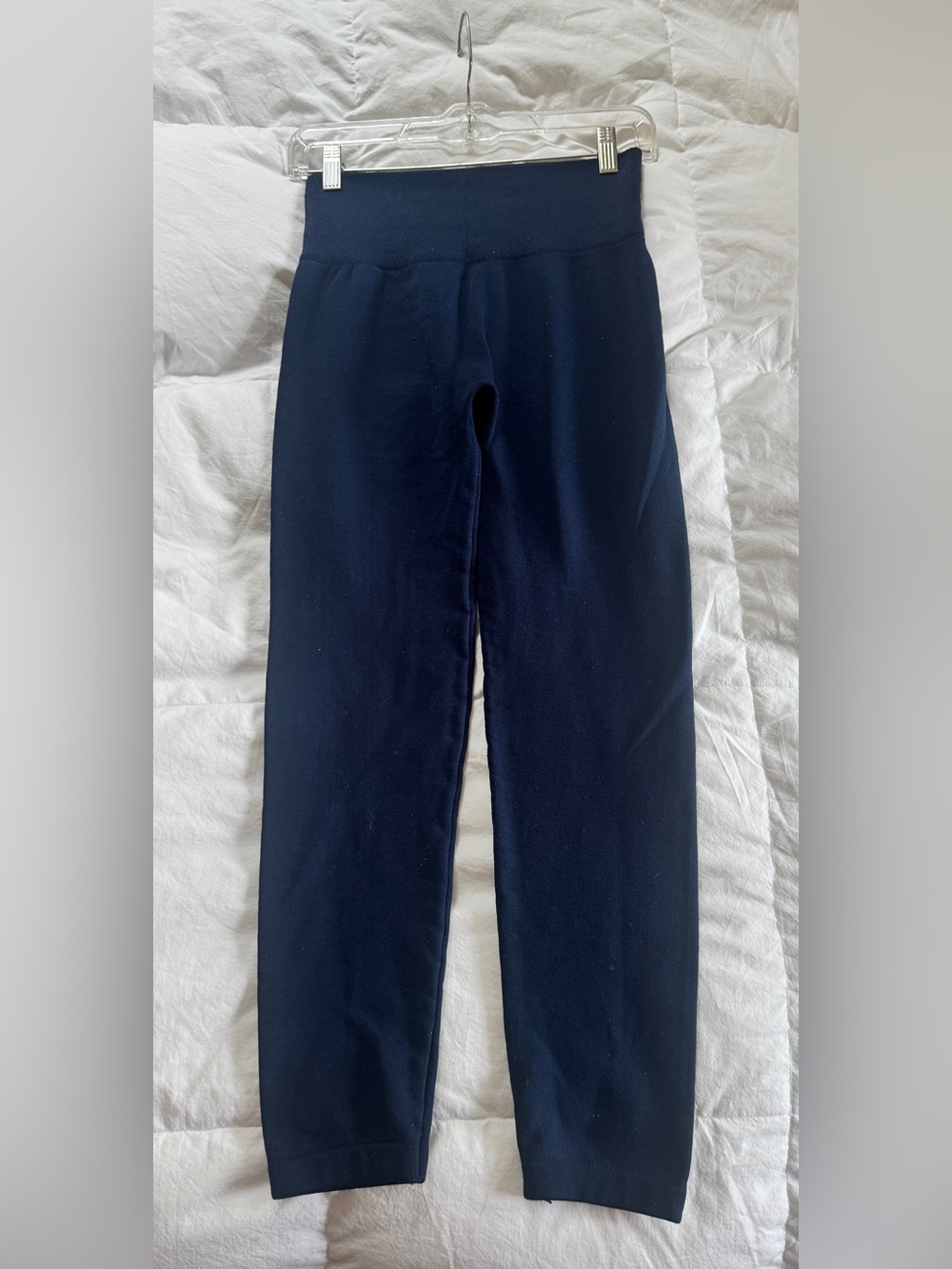 Navy High-Waist Fleece Lined Leggings